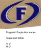 Fitzgerald Purple Hurricanes HS (GA) Puple out lined in white Hurricane F